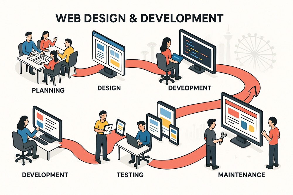 difference between web design and web development