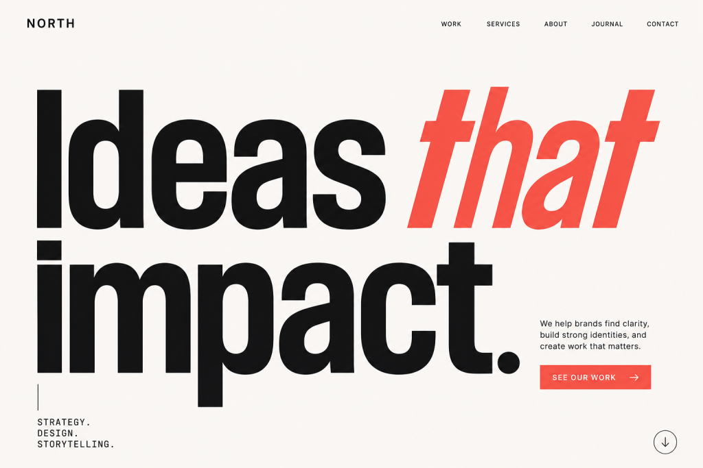 Bold, expressive typography