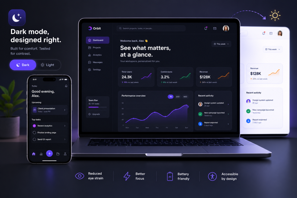 Dark mode as a default expectation