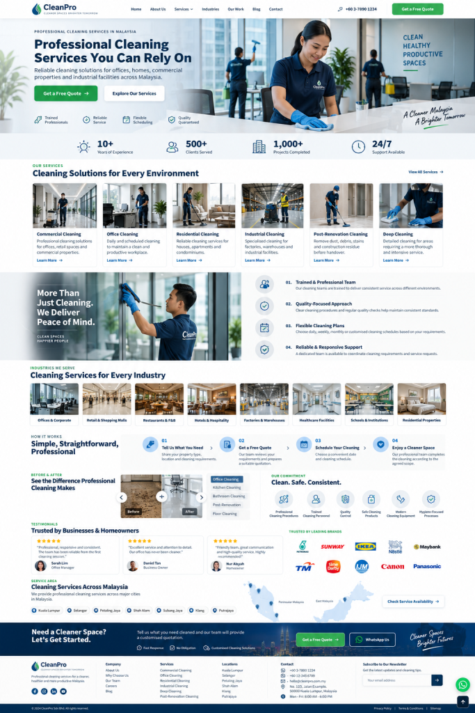 cleaning website